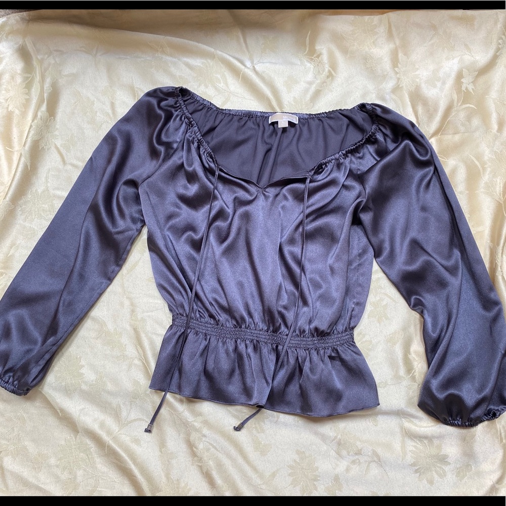Michael Kors satin blouse - gunmetal grey